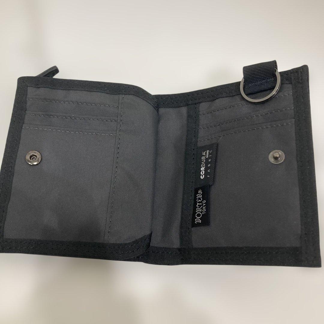 REI ほぼ未使用　PORTER ブラック 二つ折り財布 PORTER 二つ折り財布 ブラック - メルカリ