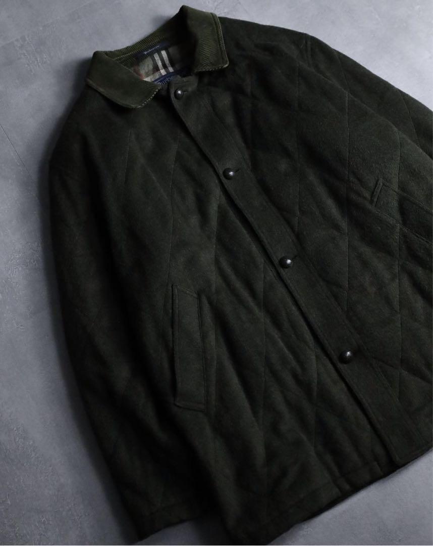 90´s Burberrys quilting wool half coat