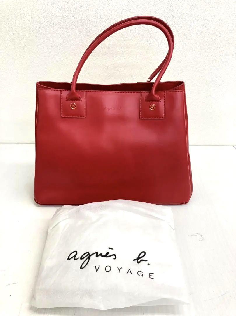 agnes b. アニエス ベー レザー トートバッグ レッド