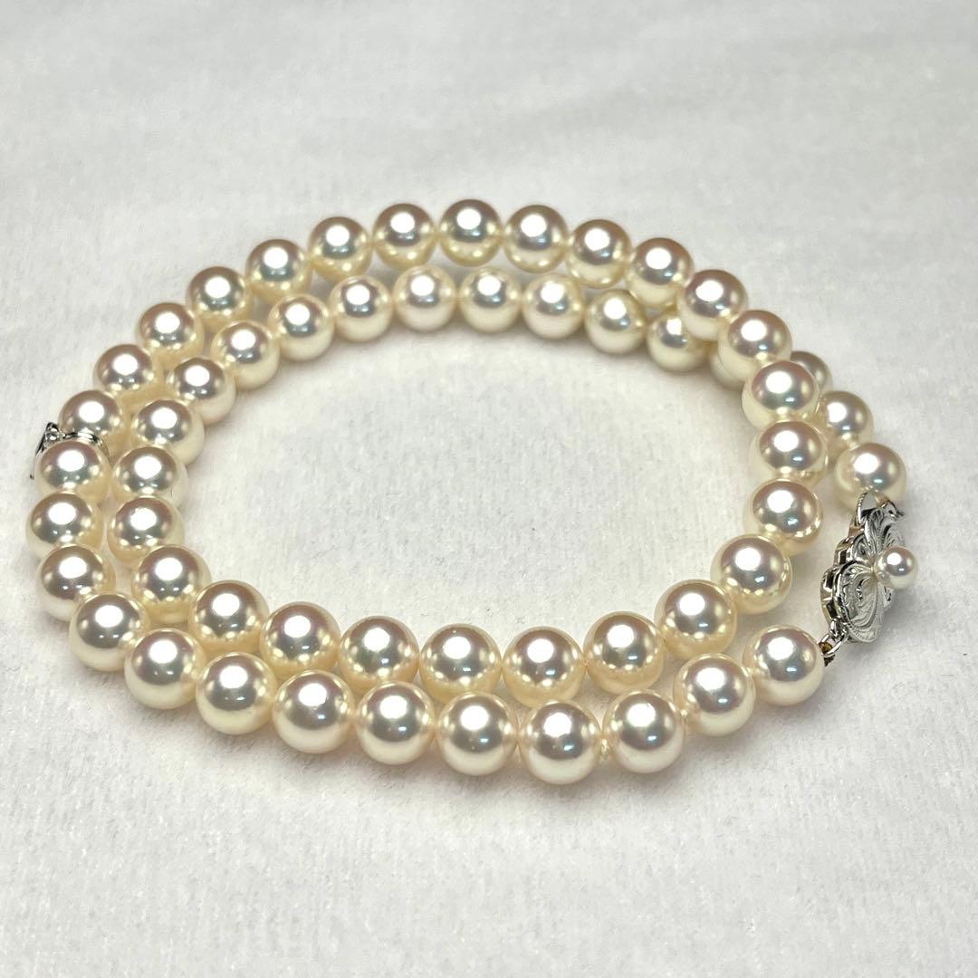 ミキモト アコヤ真珠 パール ネックレス 7.5mm-8.0mm silver ミキモト アコヤ真珠 パール ネックレス 7.5mm-8.0mm silver