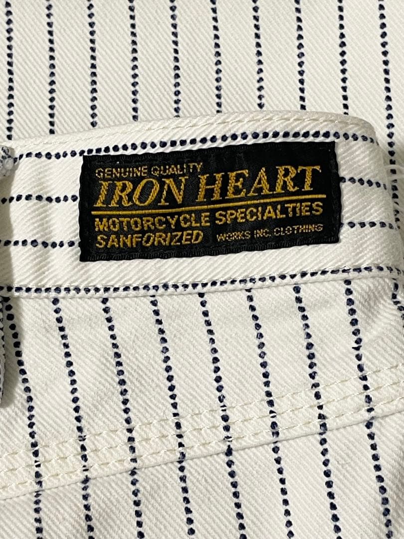 アイアンハート ウォバッシュ ペインターパンツ ホワイト W30M IRON HEART