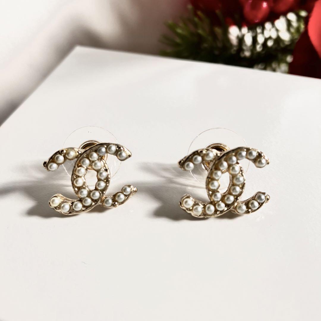 CHANEL ☆ココマーク ピアス パール☆アンティーク☆リペア済み シャネル CHANEL ☆ココマーク ピアス パール☆アンティーク☆リペア済み