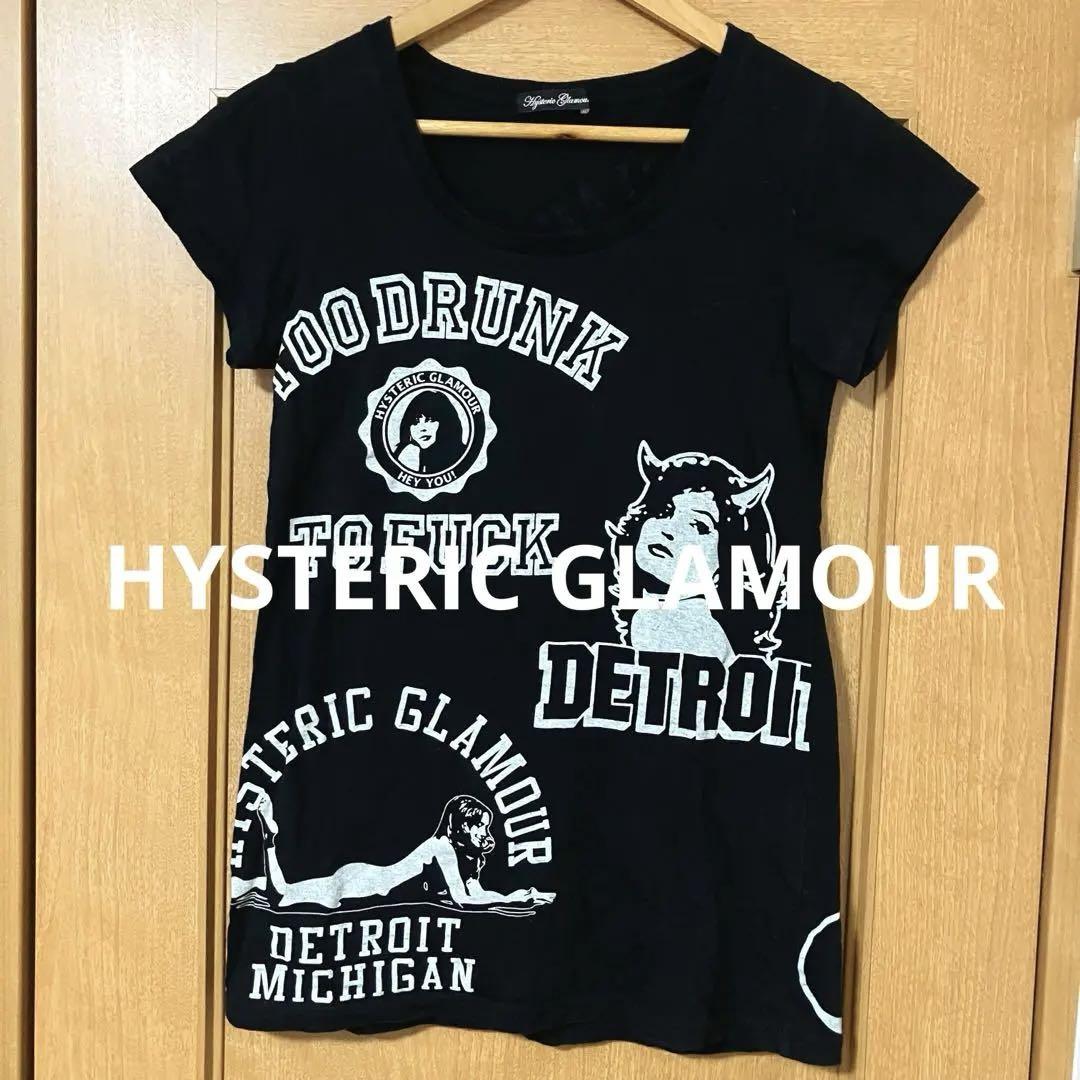 【雰囲気抜群❗️】HYSTERIC GLAMOUR 総柄 黒 半袖カットソー