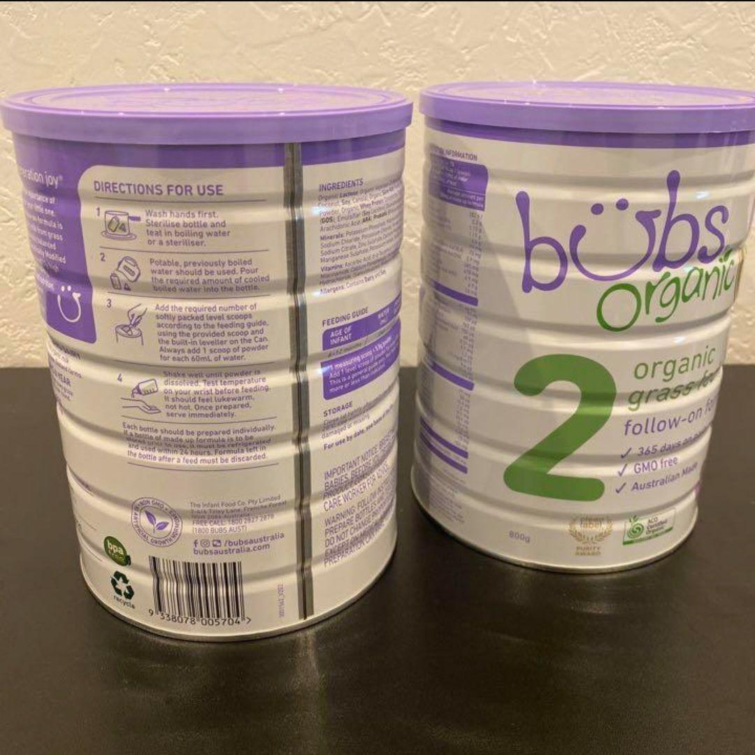 Bubs バブズ オーガニック粉ミルク STEP1800g ２缶セット 楽天市場】【送料無料】Bubs（バブズ）オーガニック Organic