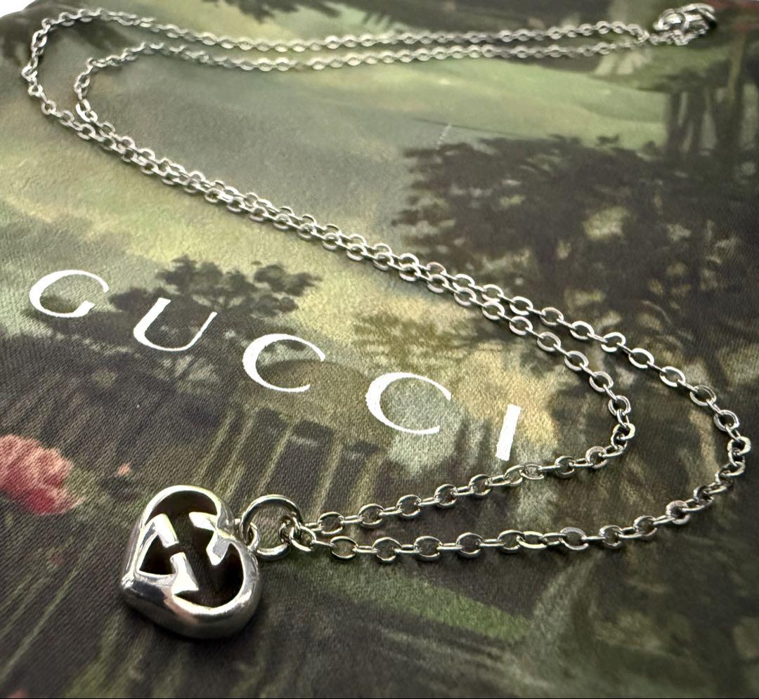 極美品‼️ GUCCI グッチネックレス ハート シルバー925