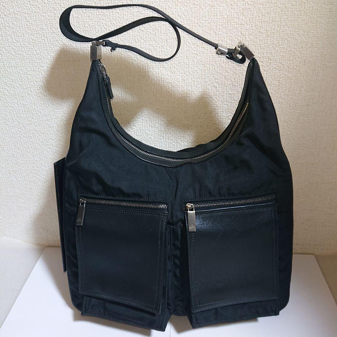 GUCCI レザー&ナイロンバック 中古美品 普段使い