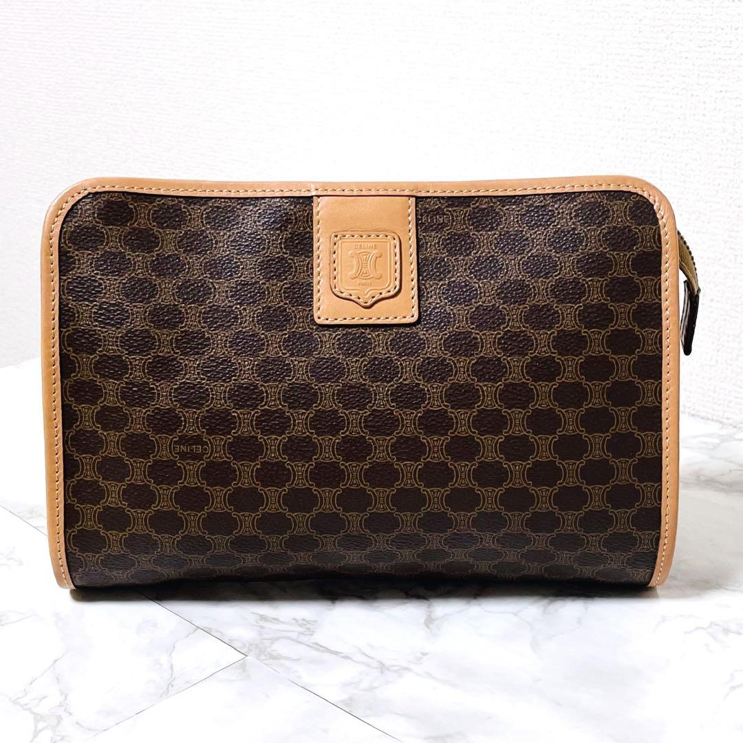 【極美品】CELINE セリーヌ マカダム柄 クラッチバッグ セカンドバッグ