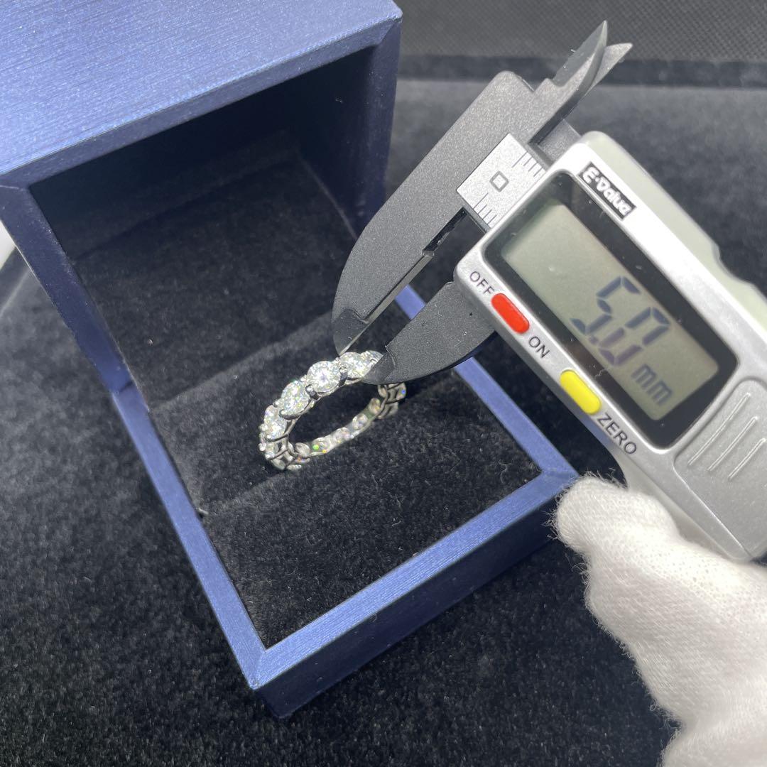 モアサナイト フルエタニティ リング　5mm 12号