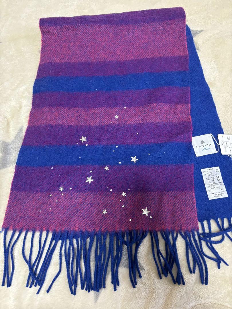 ランバン オン ブルー LANVIN en Blue 大判 カシミヤ ストール