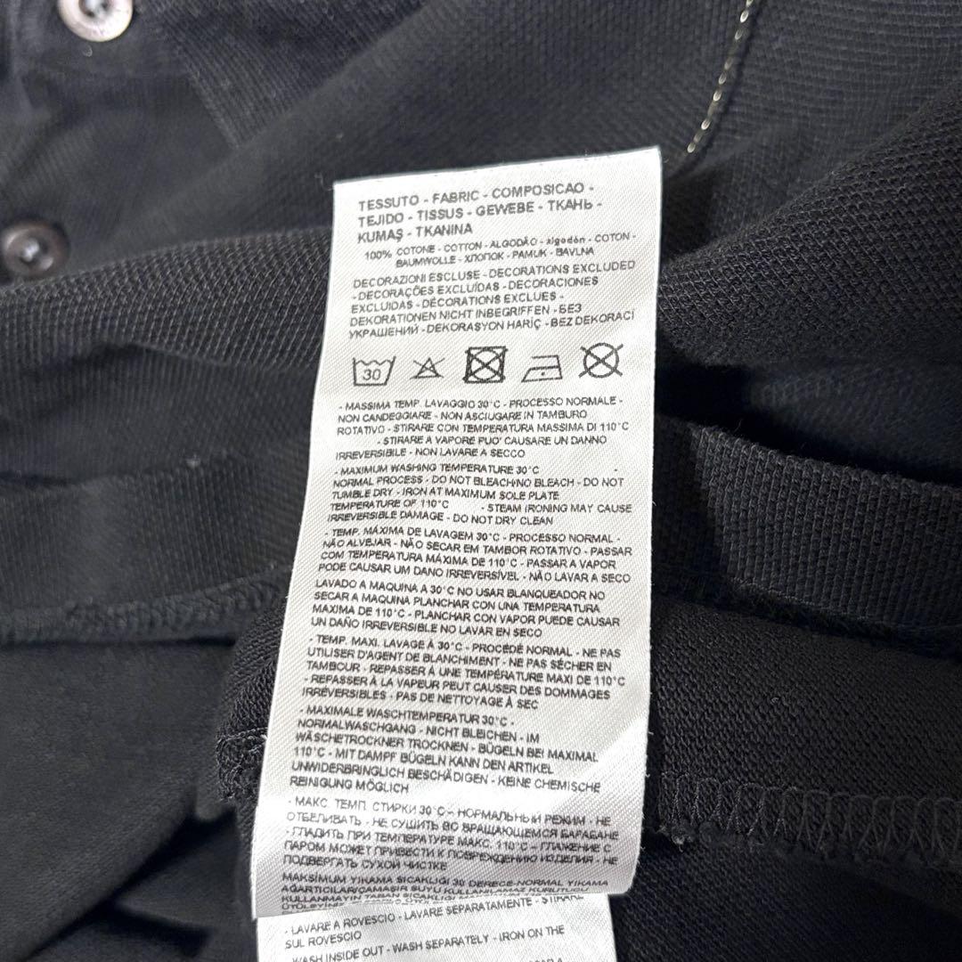 【極美品】アルマーニエクスチェンジ　半袖ポロシャツ　ブラック　コットン100%