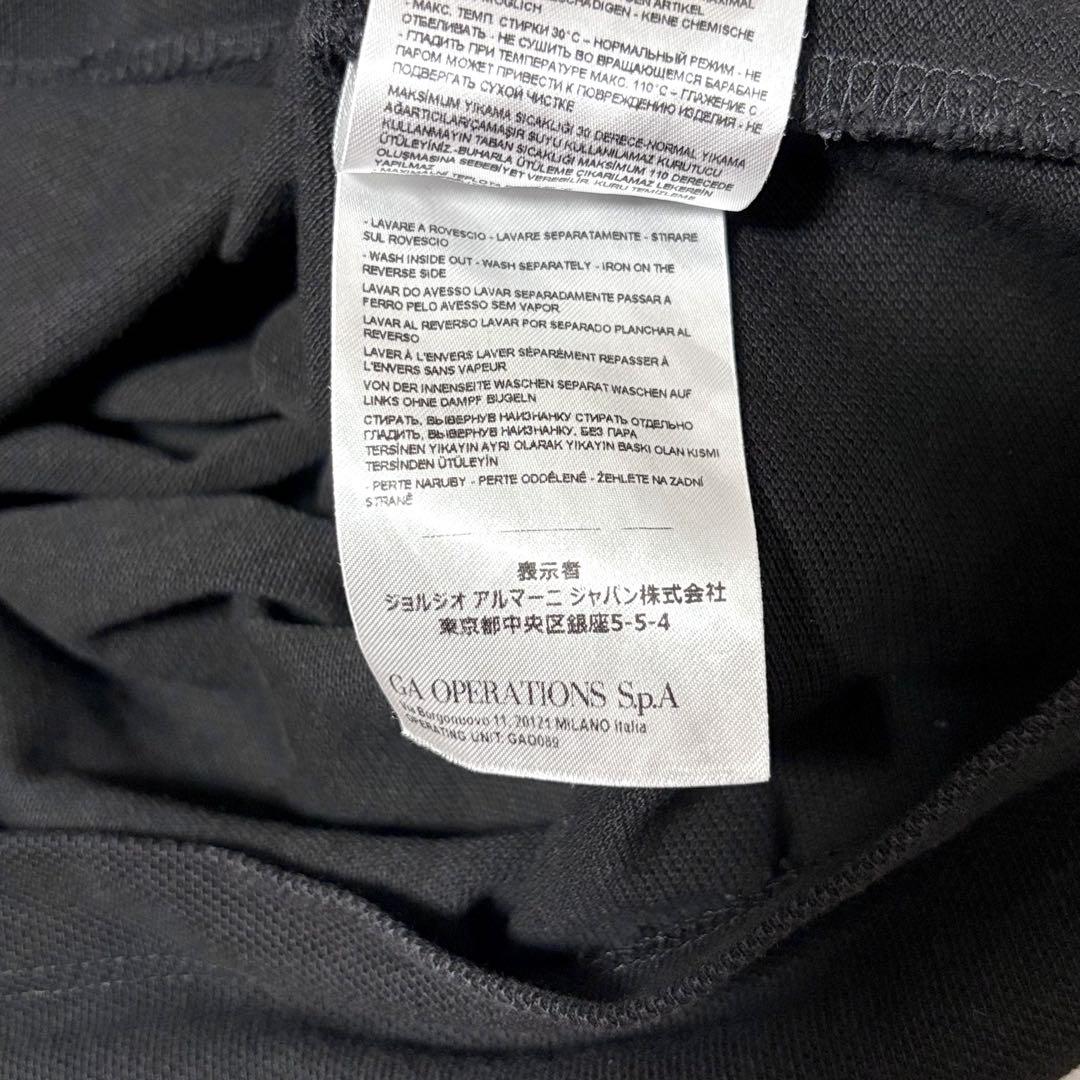 【極美品】アルマーニエクスチェンジ　半袖ポロシャツ　ブラック　コットン100%
