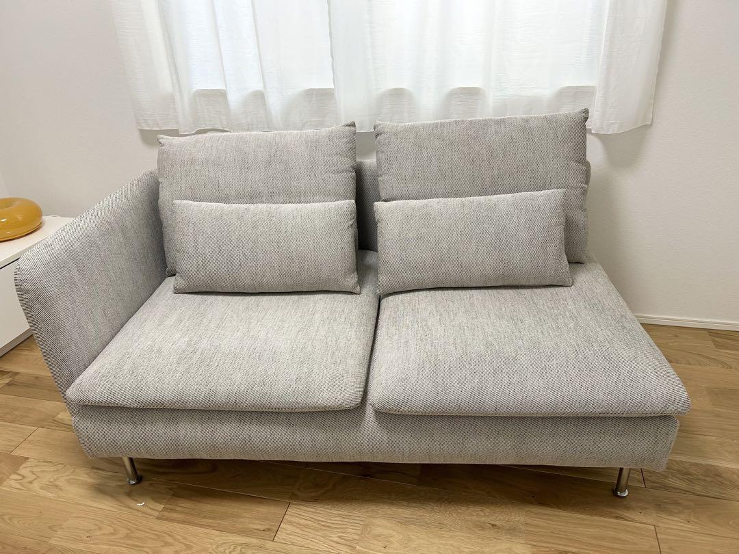 【美品】IKEA イケア ソーデルハムン コンパクト ソファ ベージュ/ブラウン