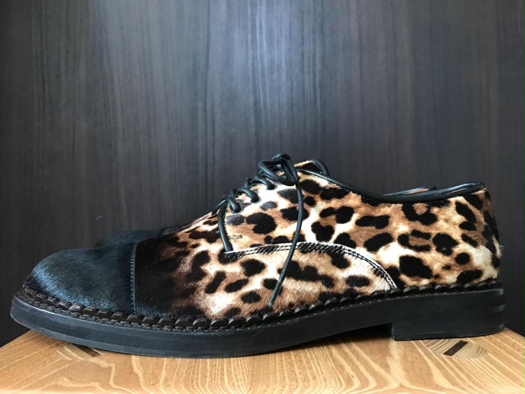 特価再入荷 JIMMY CHOO Pony-Haired Leopard Lace-Ups A7lVx-m95054394107 高評価低価