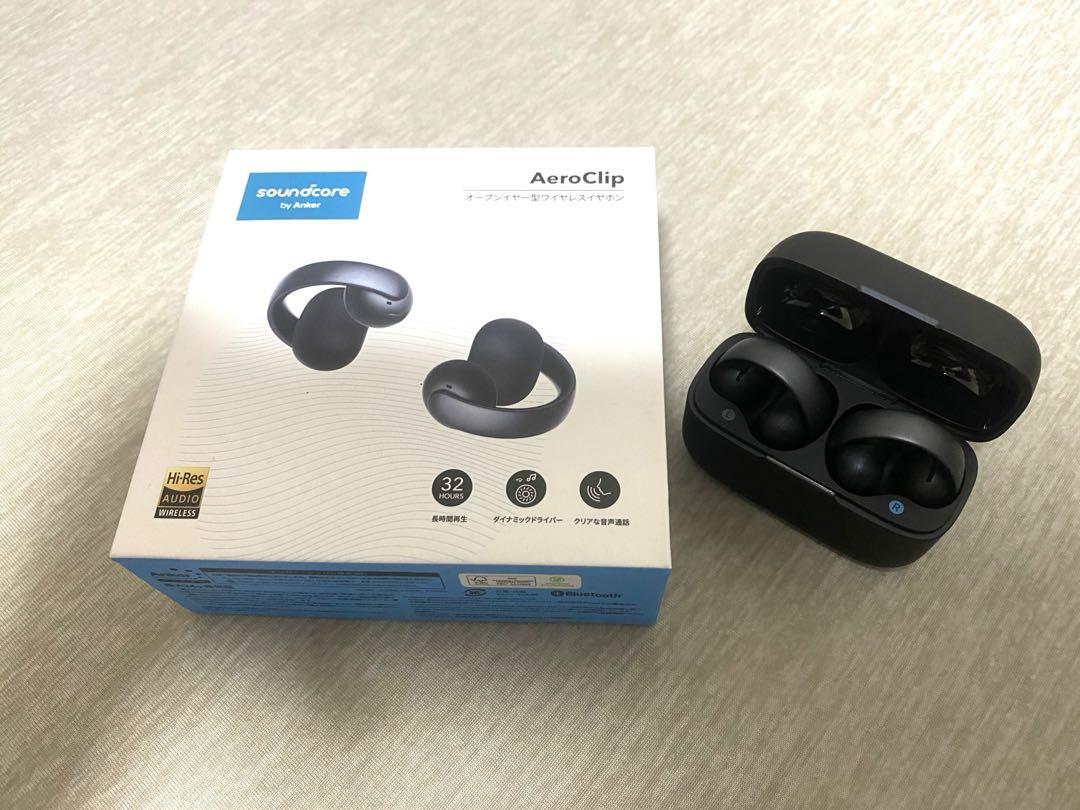 ブラック」soundcore AeroClip ワイヤレスイヤホン - メルカリ