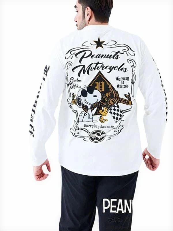 FLAGSTAFF×PEANUTS★スヌーピーコラボ長袖Tシャツ★ホワイト★6L FLAGSTAFF×PEANUTS★スヌーピーコラボ長袖Tシャツ★ホワイト★6L