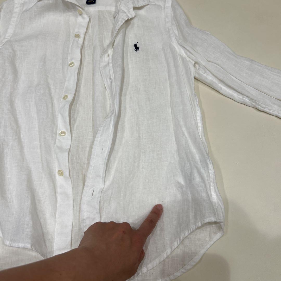 Ralph Lauren ホワイト リネンシャツ M