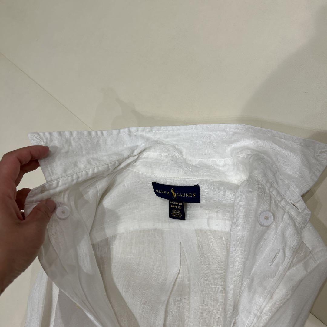 Ralph Lauren ホワイト リネンシャツ M