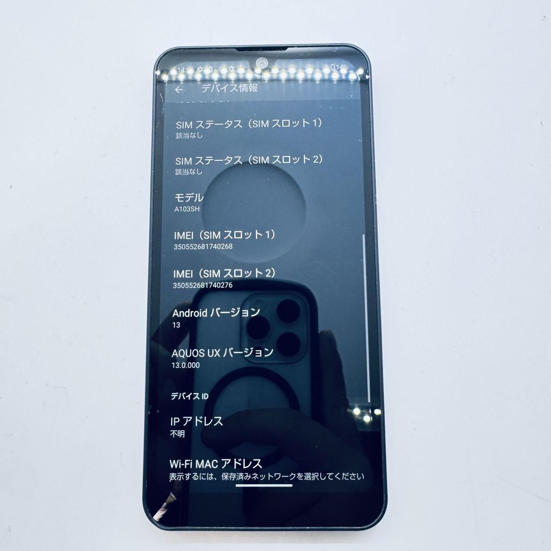 数量限定SALE 画面割れ】 AQUOS Wish A103SH 本体 動作確認済み - メルカリ スマートフォン本体