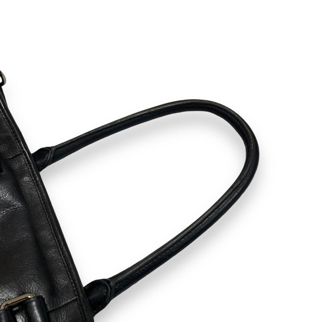 COACH オールレザー トートバッグ ビジネス A4可 ブラック メンズ