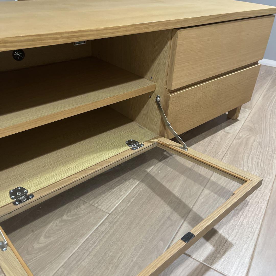 無印良品 脚付テレビ台 オーク材 テレビボード110センチ