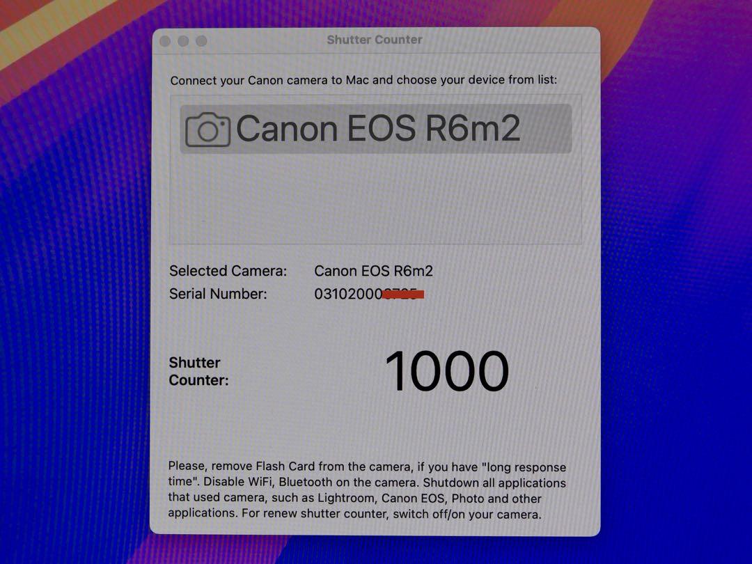Canon EOS R6 mark2 ボディ　1000ショット