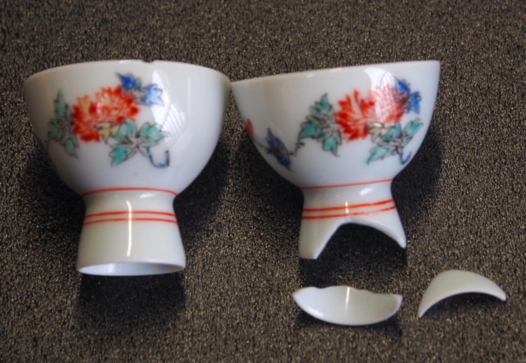 十二代柿右衛門・錦牡丹・酒器揃い（徳利2＋おちょこ3、未使用長期保管品）