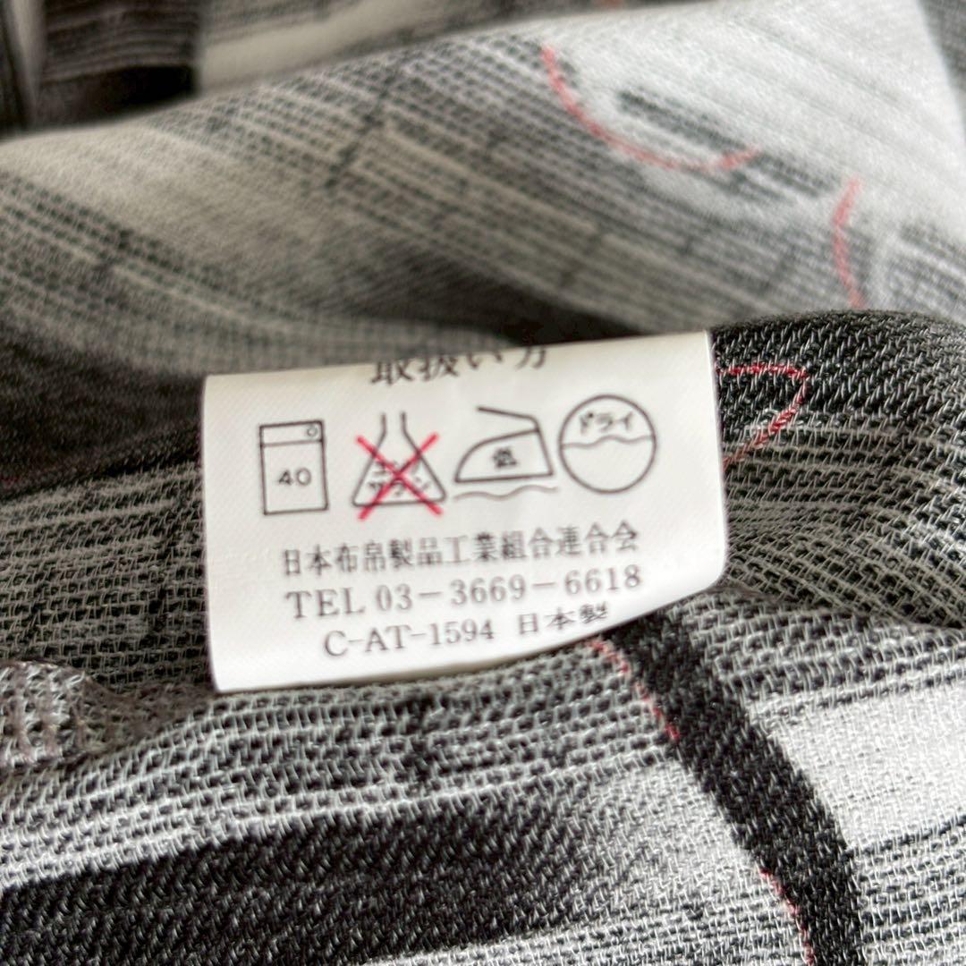 ビーファイブ 長袖シャツ ブラック ストライプ柄 日本製 和柄 総柄 B078