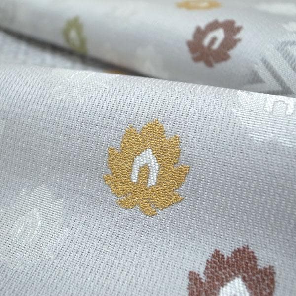 袋帯 京都 西陣 ライトグレー 花 流線 青海波 正絹 絹 中古 kp1960 袋帯 京都 西陣 ライトグレー 花 流線 青海波 正絹 絹 中古