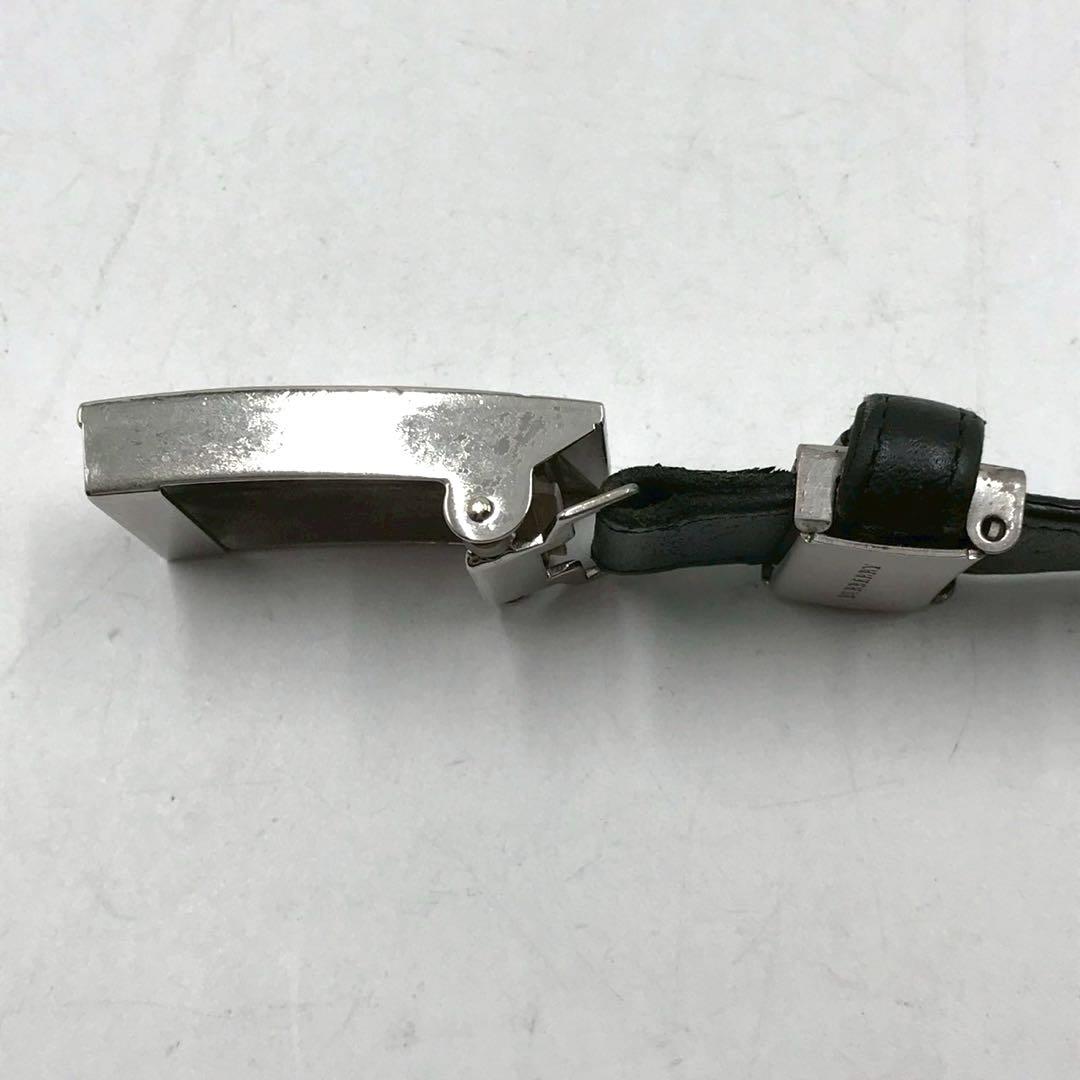 良品○バーバリー ベルト ロゴプレート シルバー金具 ロゴ刻印