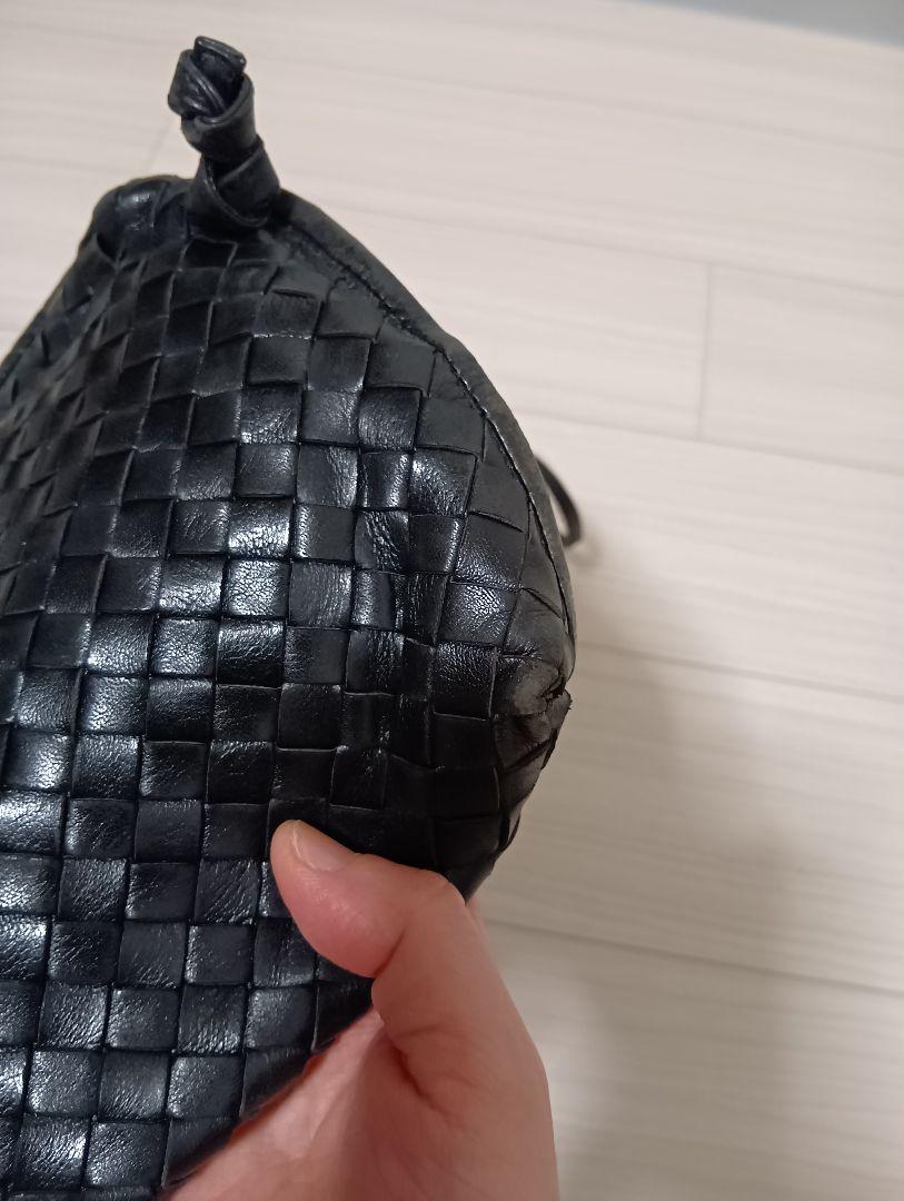Bottega Veneta ブラックレザーショルダーバッグ