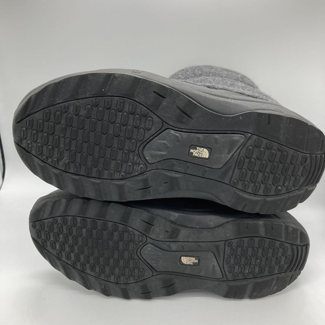 【超美品】ノースフェイス ヌプシ スノーブーツ グレー ウール プリマロフト