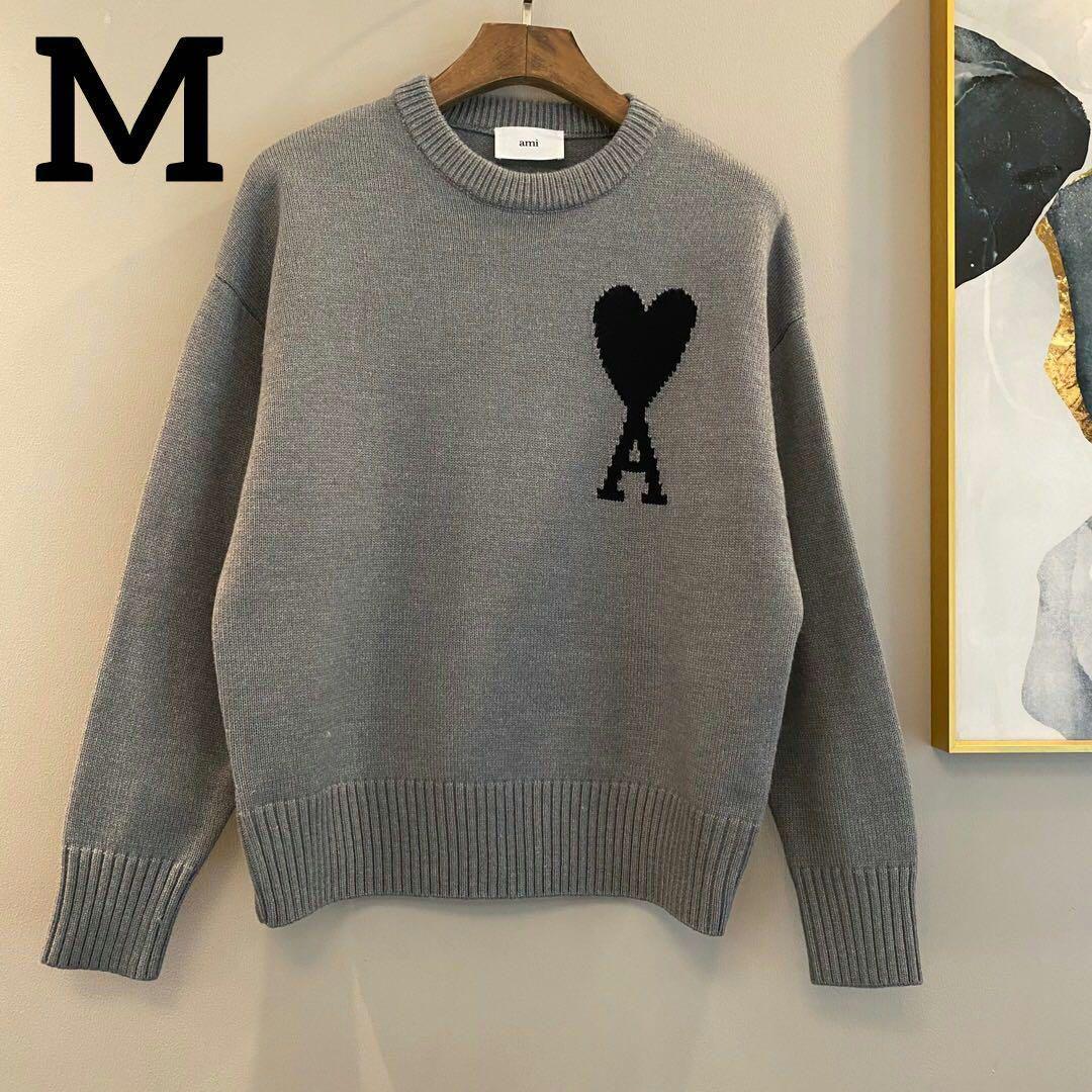 新品 AmiParis アミパリス ニット セーター グレーMサイズ男女兼用