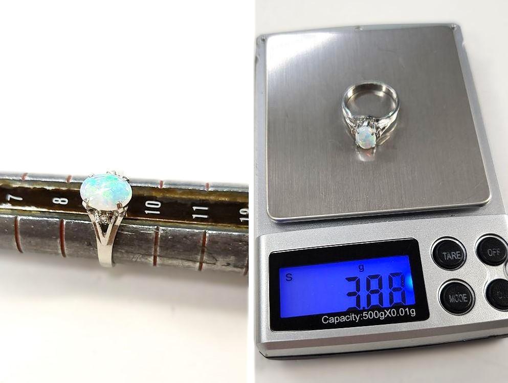 PT900 オパール 0.75ct レトロ リング サイズ9号