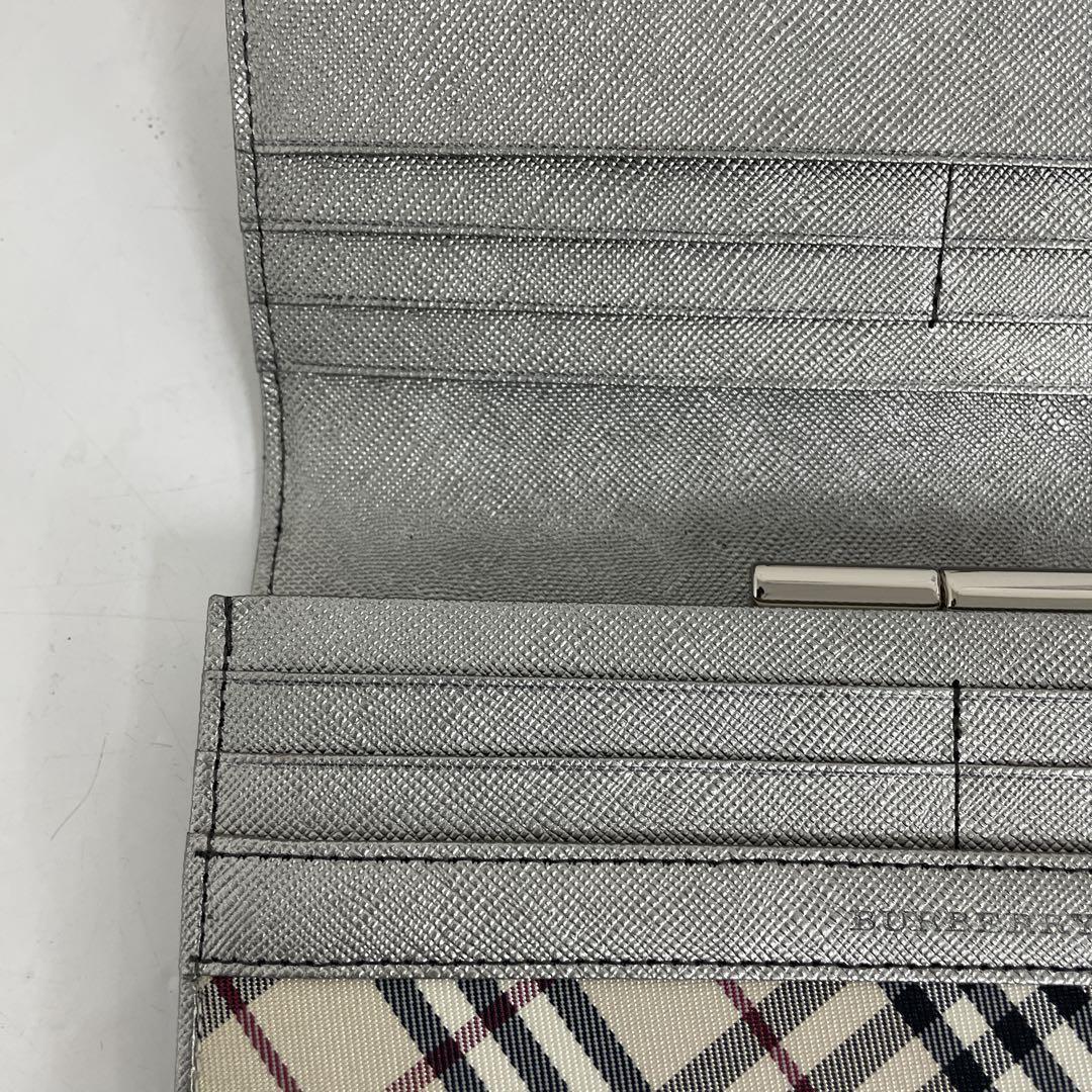 BURBERRY バーバリー 長財布 キャンバス レザー ノバチェック