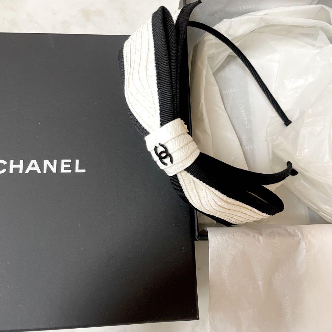 【クールで大人可愛い！】シャネル 25P リボンカチューシャ Chanel ハイブランドシャネル カチューシャ リボンカチューシャ