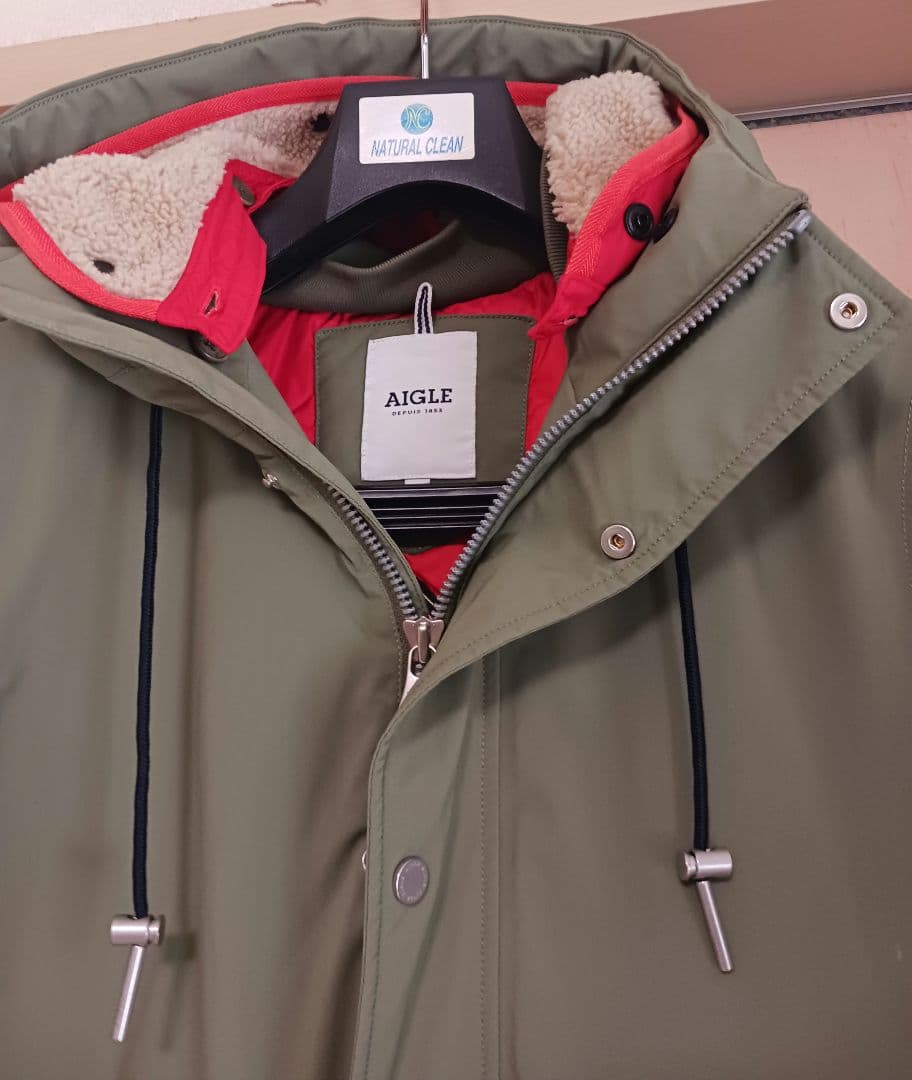AIGLE メンズS ゴアテックスコート　グリーン　プリマロフト