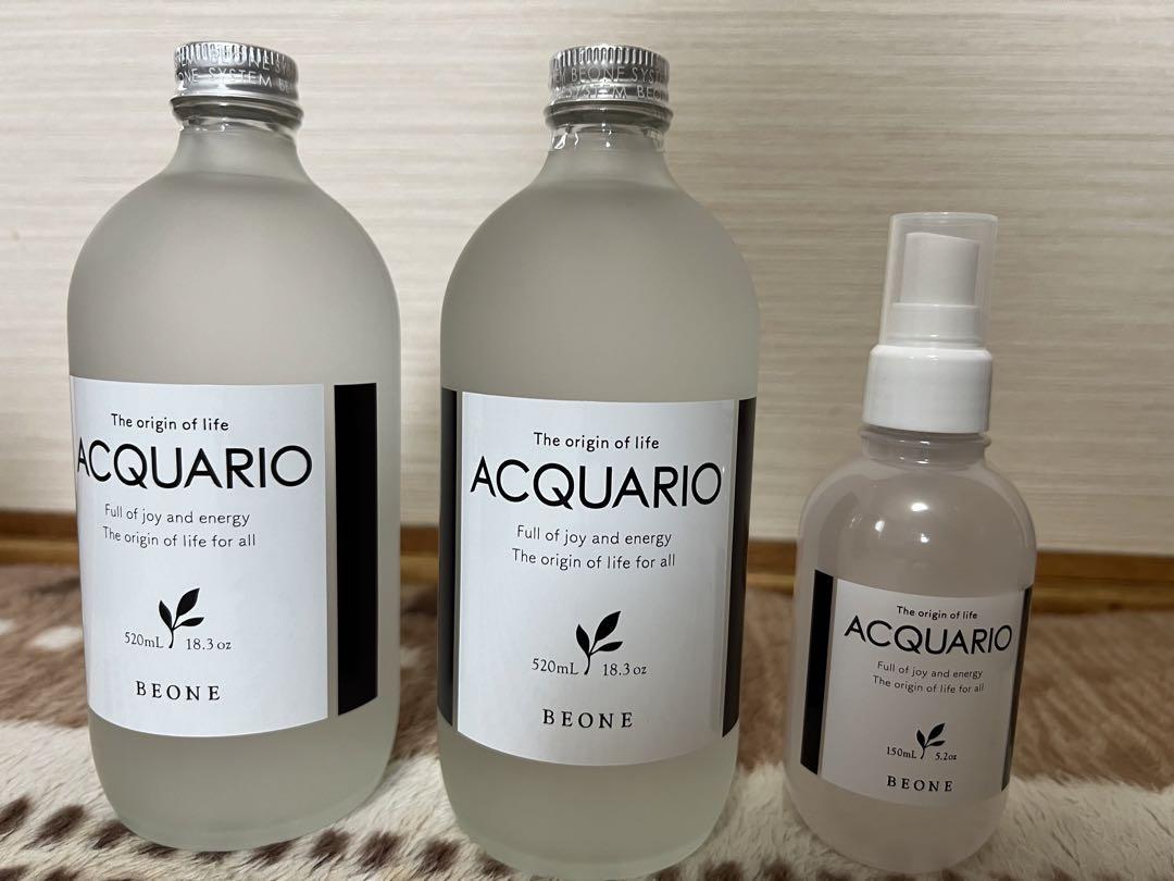 BEONE ACQUARIO 520mL 2本セット アクアーリオ 520ml✖︎2本 詰め替えスプレーボトル付き