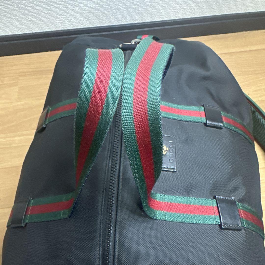 GUCCI テクノキャンバス　ダッフルバック　ボストンバック　シェリーライン　黒