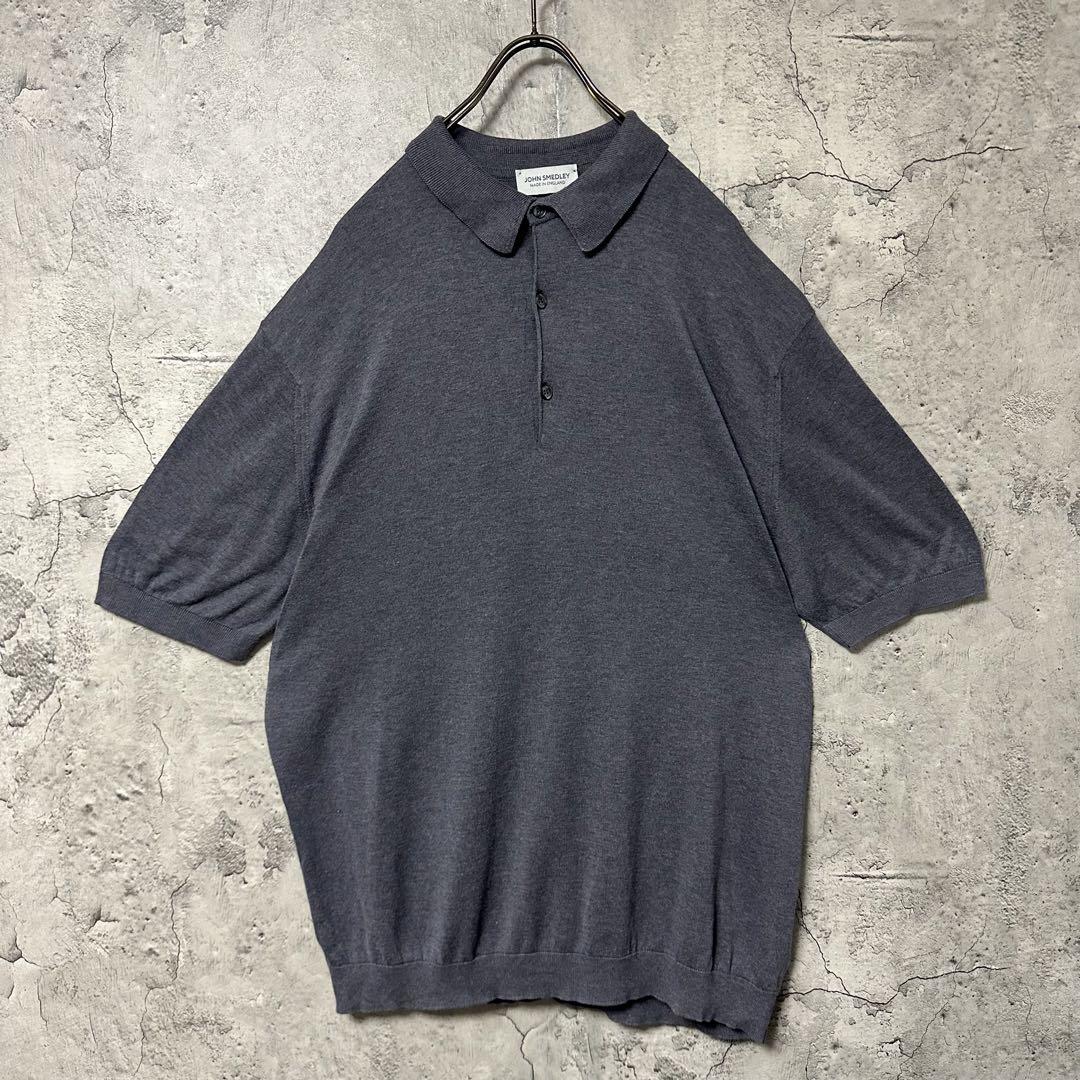 【超人気◎】JOHN SMEDLEY　ニットポロシャツ　イギリス製　現行　美品◎
