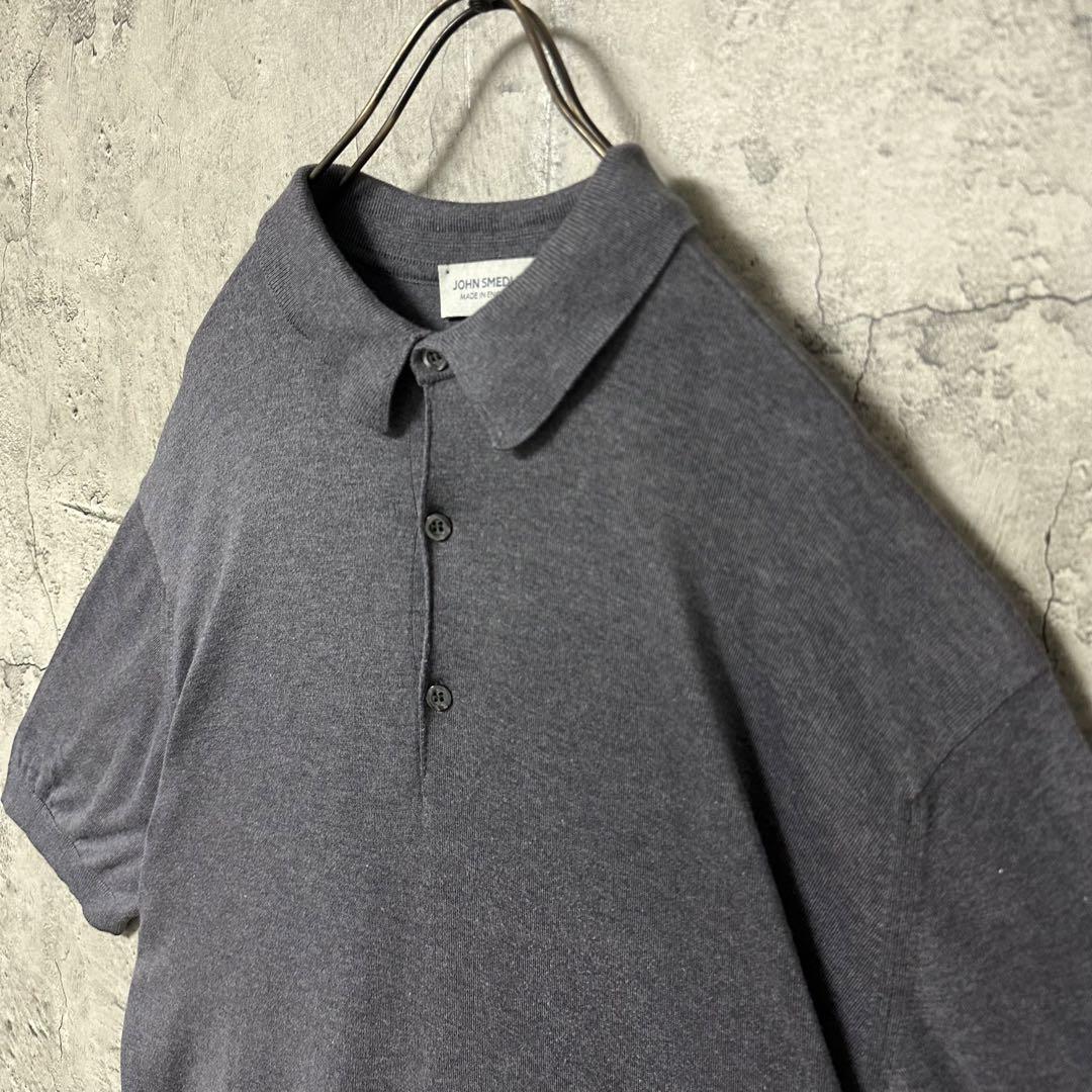 【超人気◎】JOHN SMEDLEY　ニットポロシャツ　イギリス製　現行　美品◎