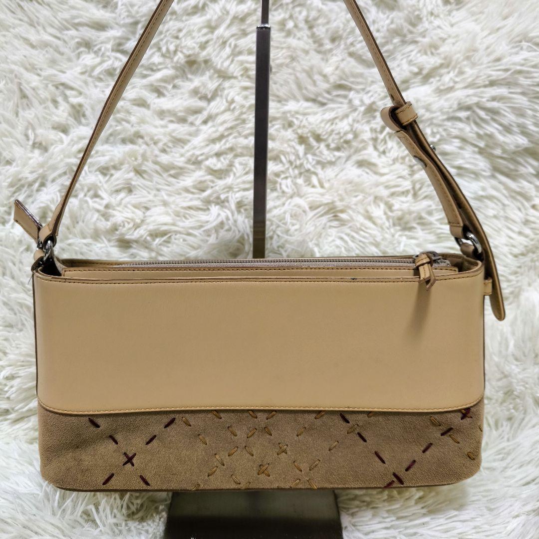 正規店仕入れの 使用感有】BURBERRY バーバリー ハンドバッグ ワイルドステッチ バッグ