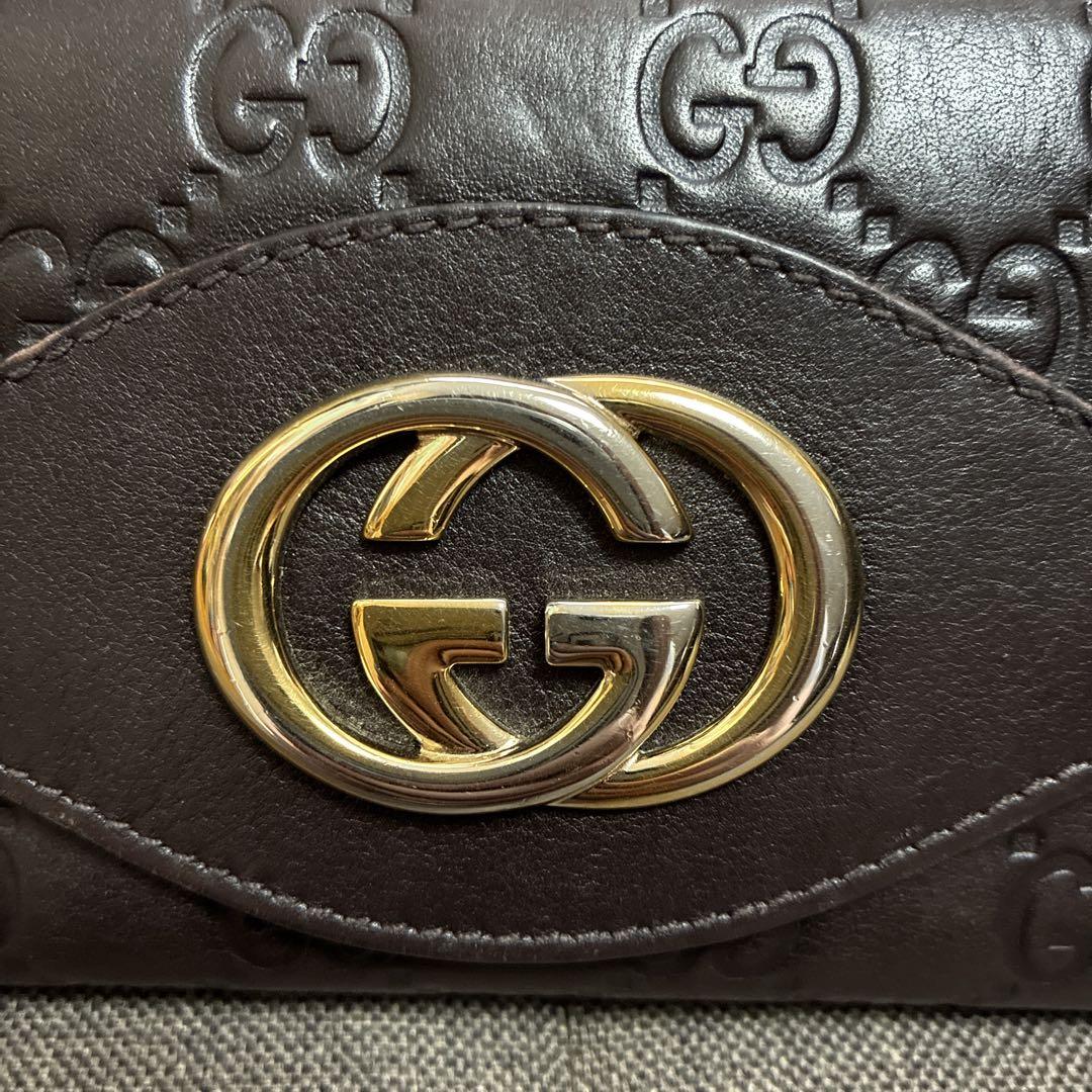 GUCCI GGパターン 長財布 ブラウン GUCCI GGパターン 長財布 ダークブラウン - メルカリ