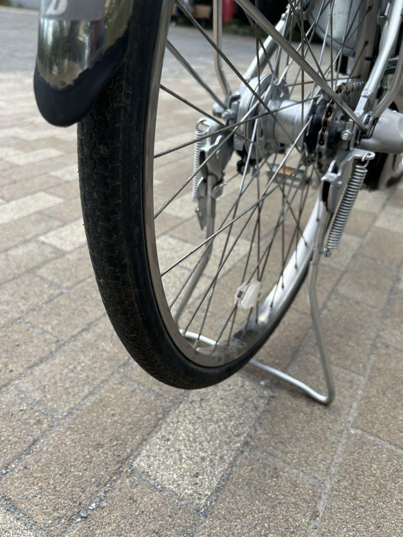 ブリヂストン 銀色Assista電動アシスト自転車24インチ
