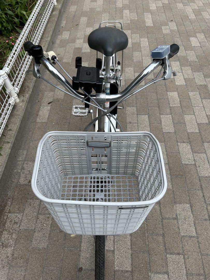 ブリヂストン 銀色Assista電動アシスト自転車24インチ