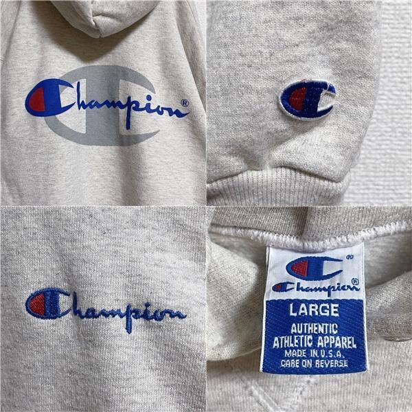 通販人気 USA製 スウェット パーカー グレー HjAls-m95107157667 90s Champion チャンピオン 即納最新作