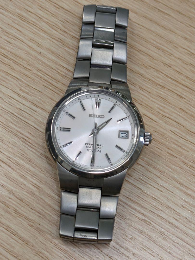 SEIKO セイコー 8F32-00J0 TITANIUM カレンダー