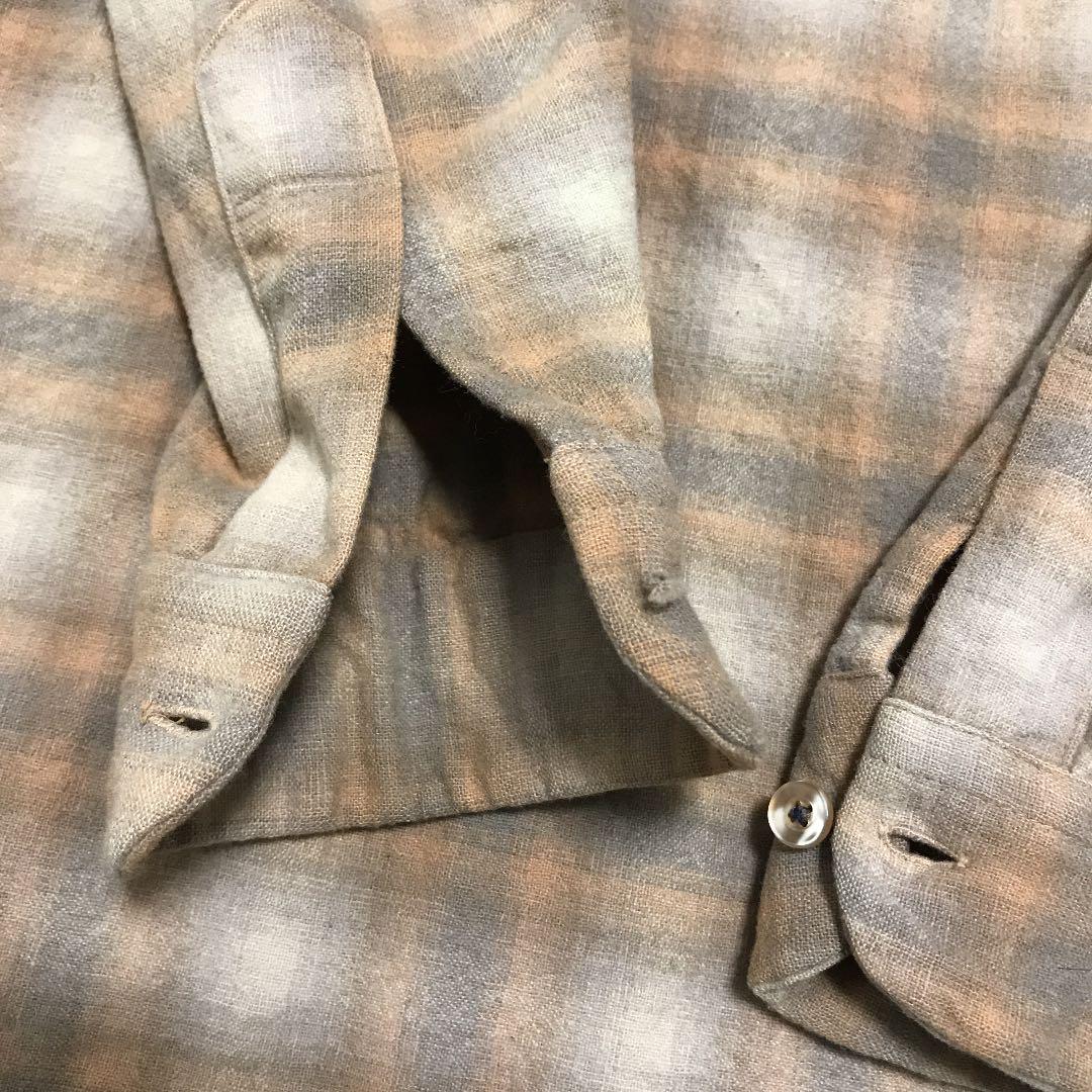 ンスがしや 60'sビンテージ古着 アメリカ製 PENDLETON オンブレ ウールシャツ vQBrt-m95111705810 なグランジ