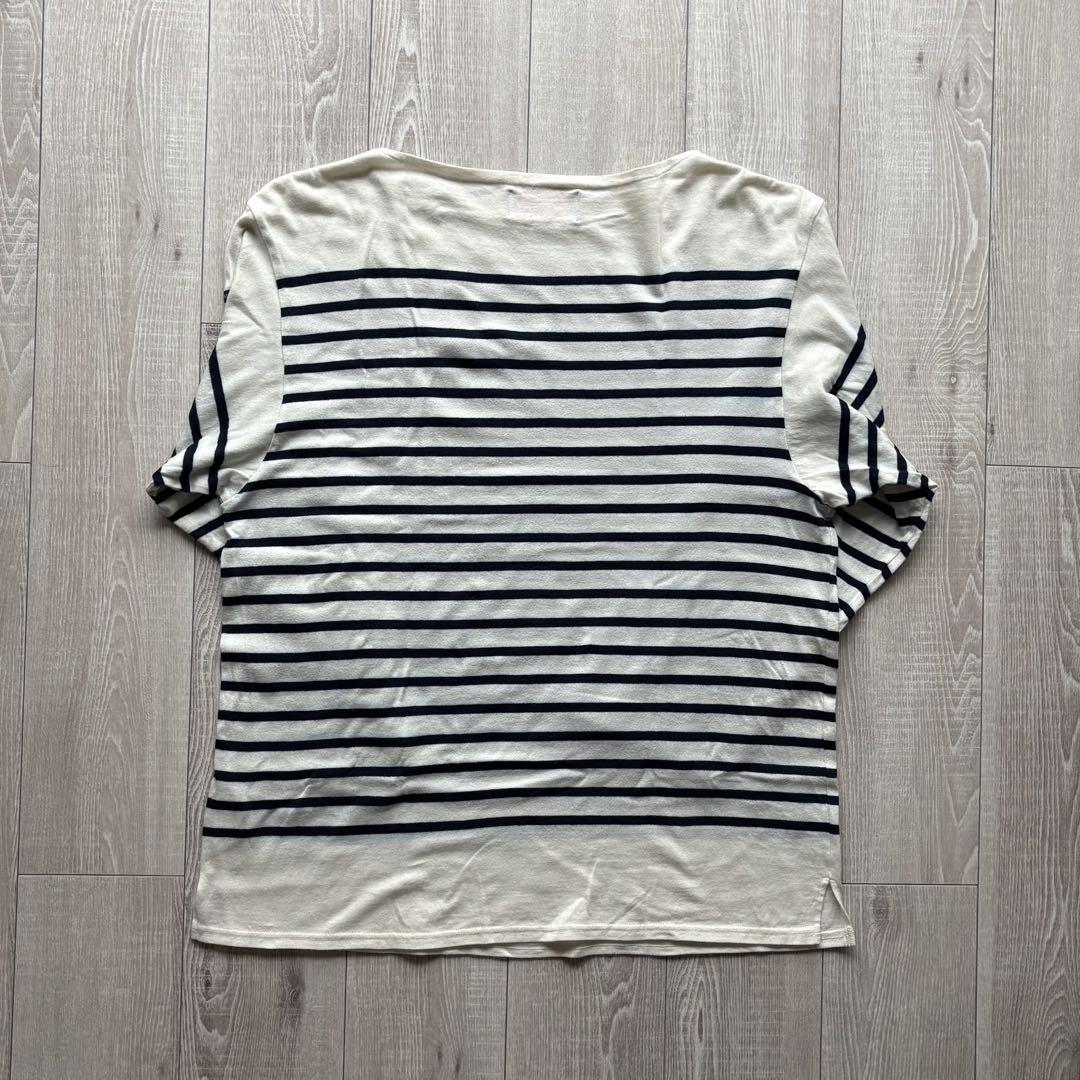 Outil ウティ ボーダー クルーネック ロングT-shirt