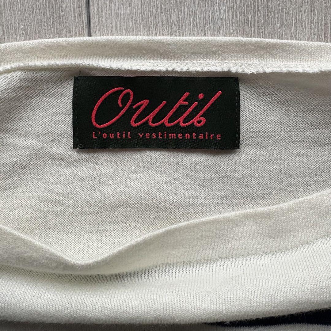 Outil ウティ ボーダー クルーネック ロングT-shirt