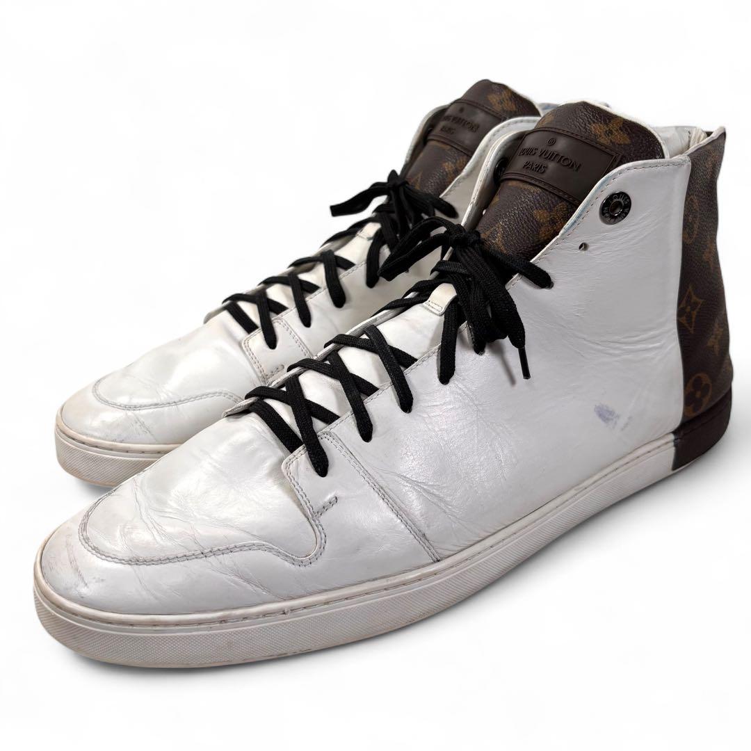 ルイヴィトン 12 30.5 ハイカット スニーカー モノグラム バックジップ